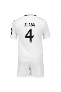 Fotbalové Dres Real Madrid David Alaba #4 Dětské Domácí Oblečení 2024-25 Krátký Rukáv (+ trenýrky)